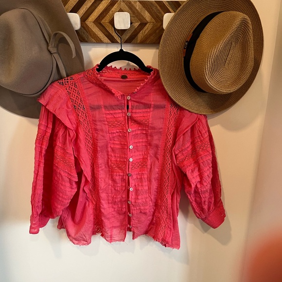 Free People Boho beach shirt. Size M. - Picture 1 of 3